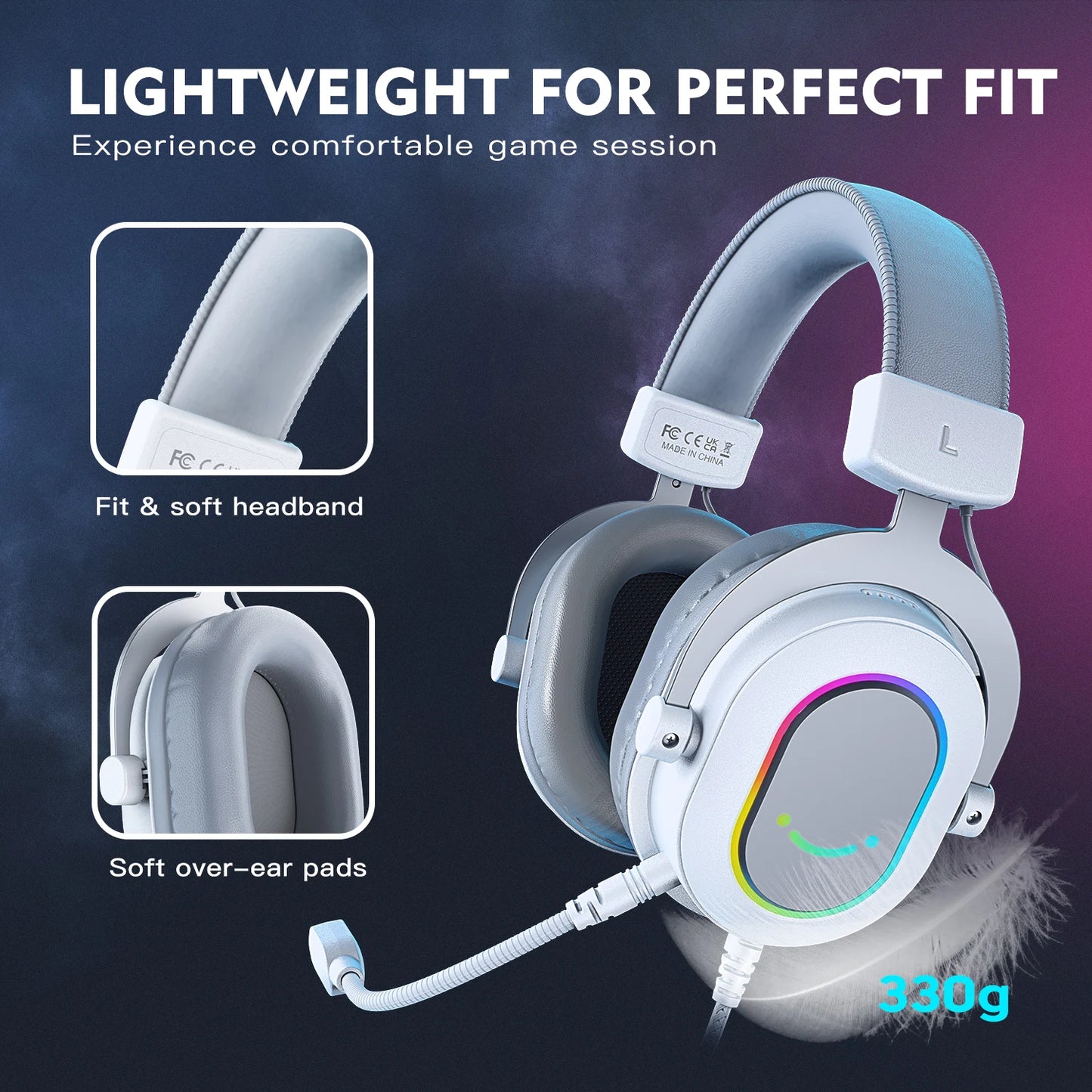 Ampligame H6W RGB 7.1 Gaming Headset