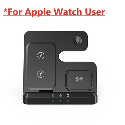 Foldable 3-in-1 Apple Wireless Charging Station