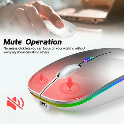 Rechargeable RGB Bluetooth Wireless Silent Mouse
