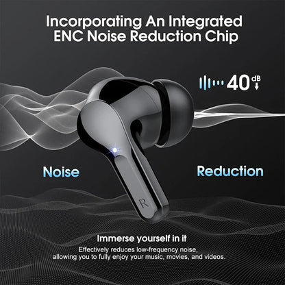 BT5.4 HiFi ENC Wireless Earbuds Waterproof