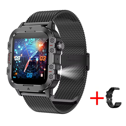 Outdoor Bluetooth Smartwatch with LED Flashlight