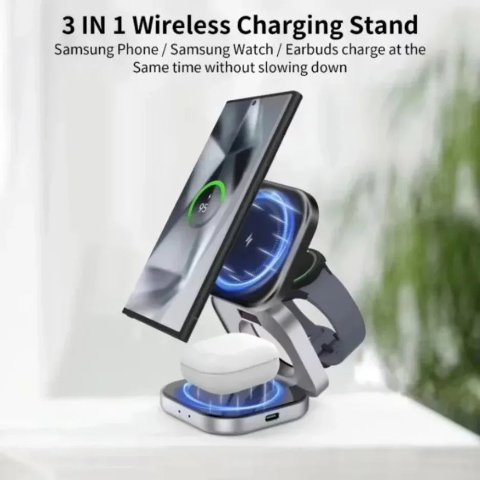 Foldable 3-in-1 Samsung Magnetic Charger Stand