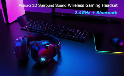 Tri-Mode Wireless Gaming Headset with Microphone