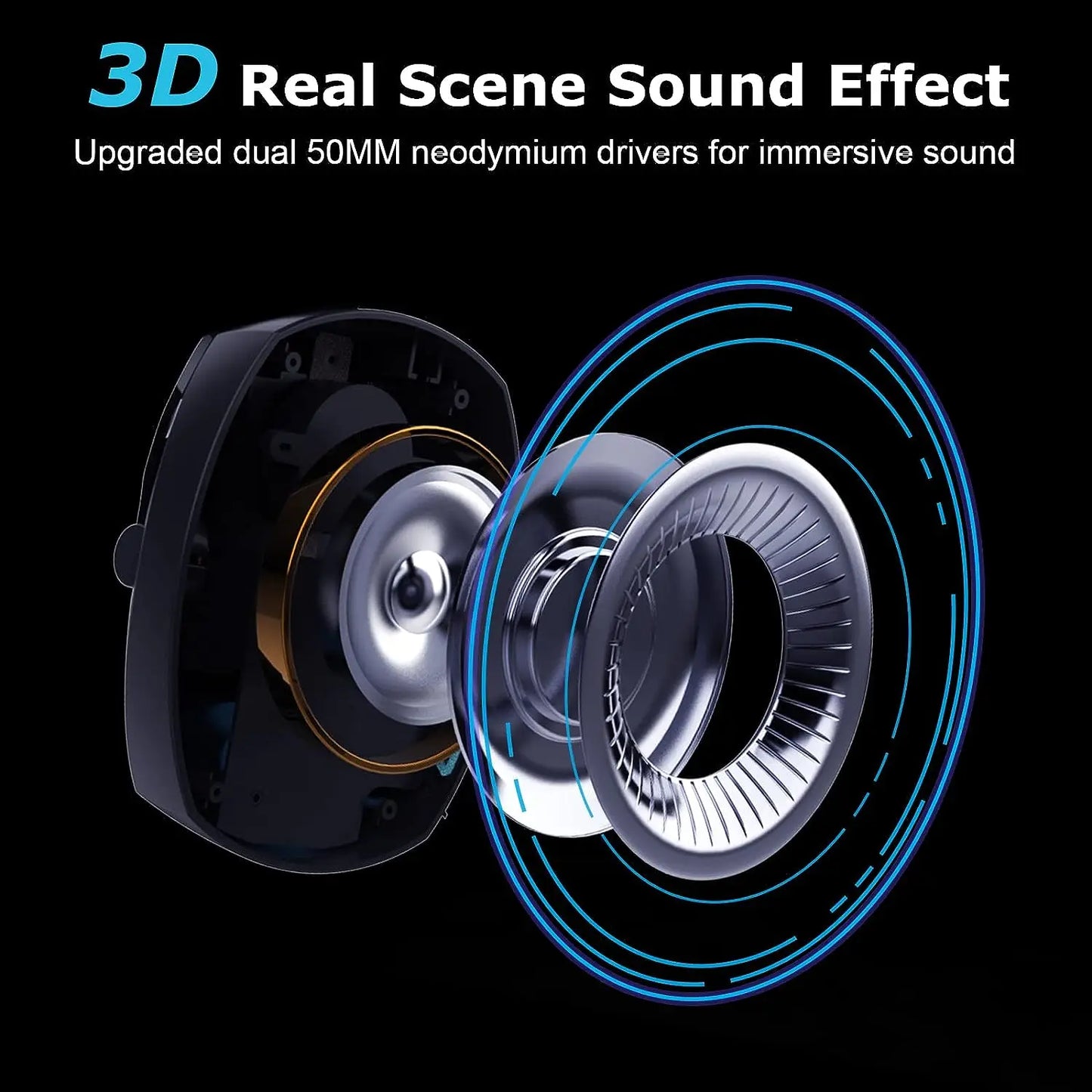 Tri-Mode Wireless Gaming Headset with Microphone