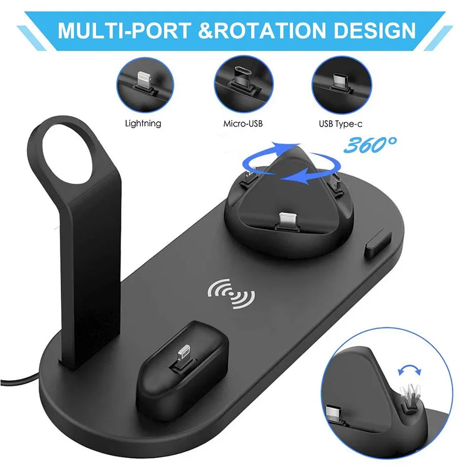 15W 7-in-1 Wireless Charging Dock Station