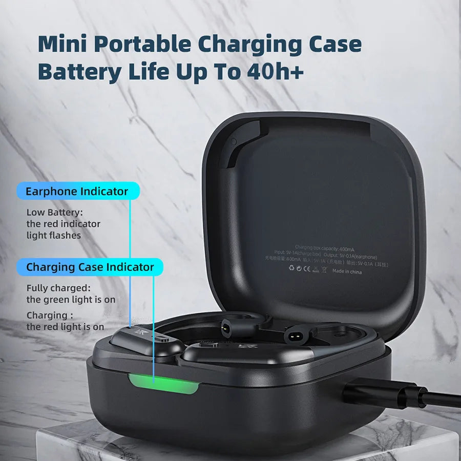 Bluetooth 5.2 Earhook Adapter with Charging