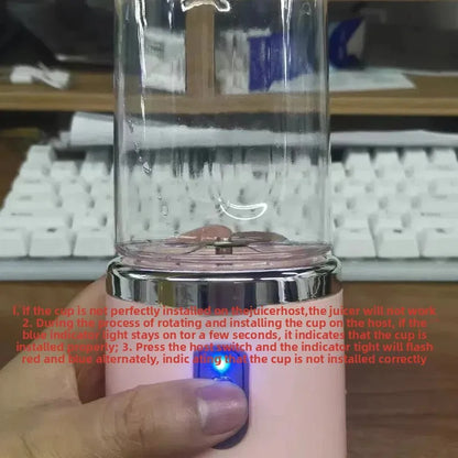 Portable Six-Blade Electric Juice Blender Bottle