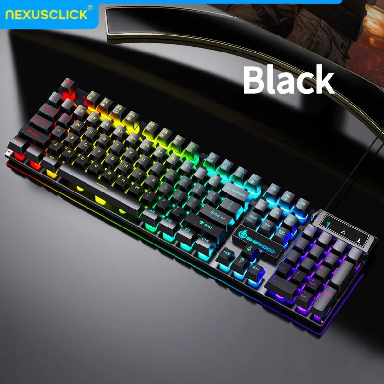 NexusClick RGB Mechanical Feel Gaming Keyboard