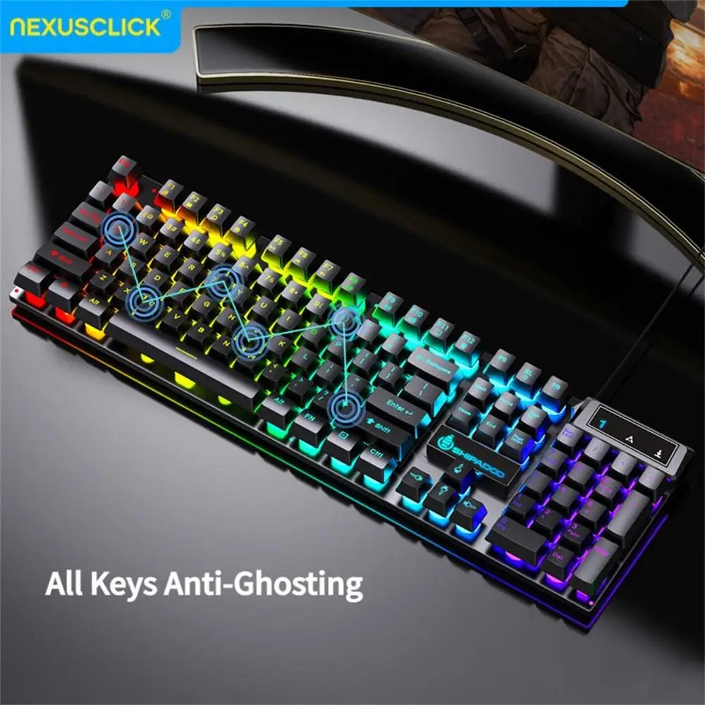 NexusClick RGB Mechanical Feel Gaming Keyboard