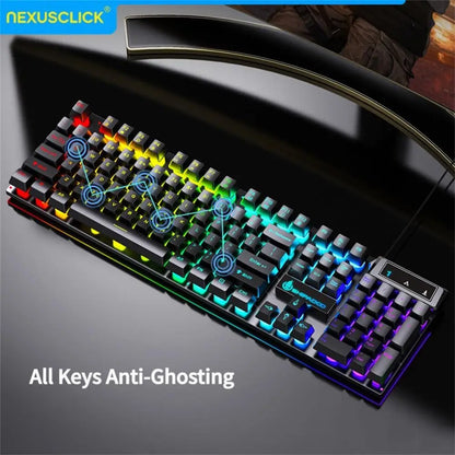 NexusClick RGB Mechanical Feel Gaming Keyboard