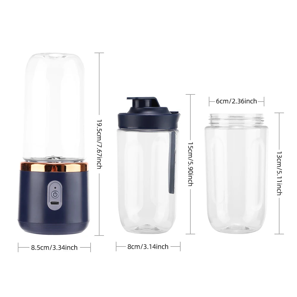 Portable Six-Blade USB Juicer Blender Set