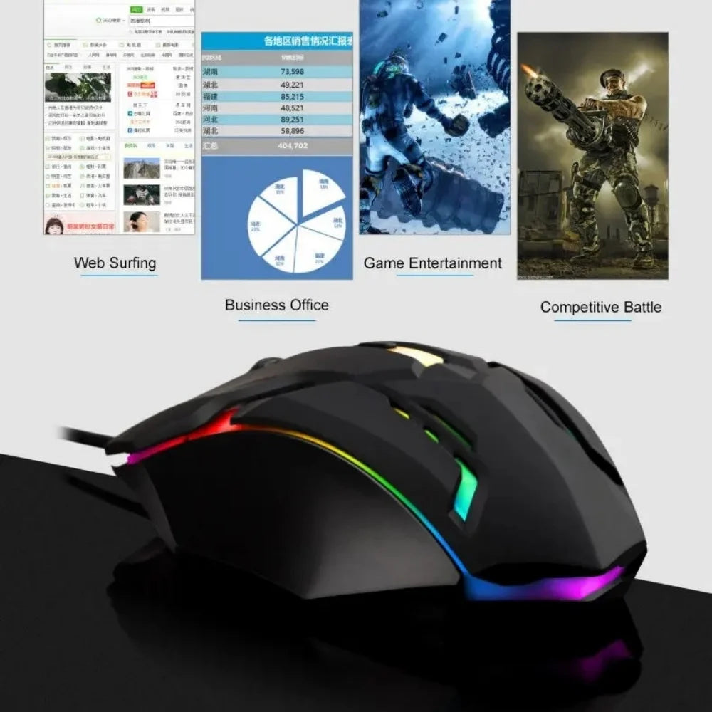 RGB Wired Optical Gaming Mouse USB