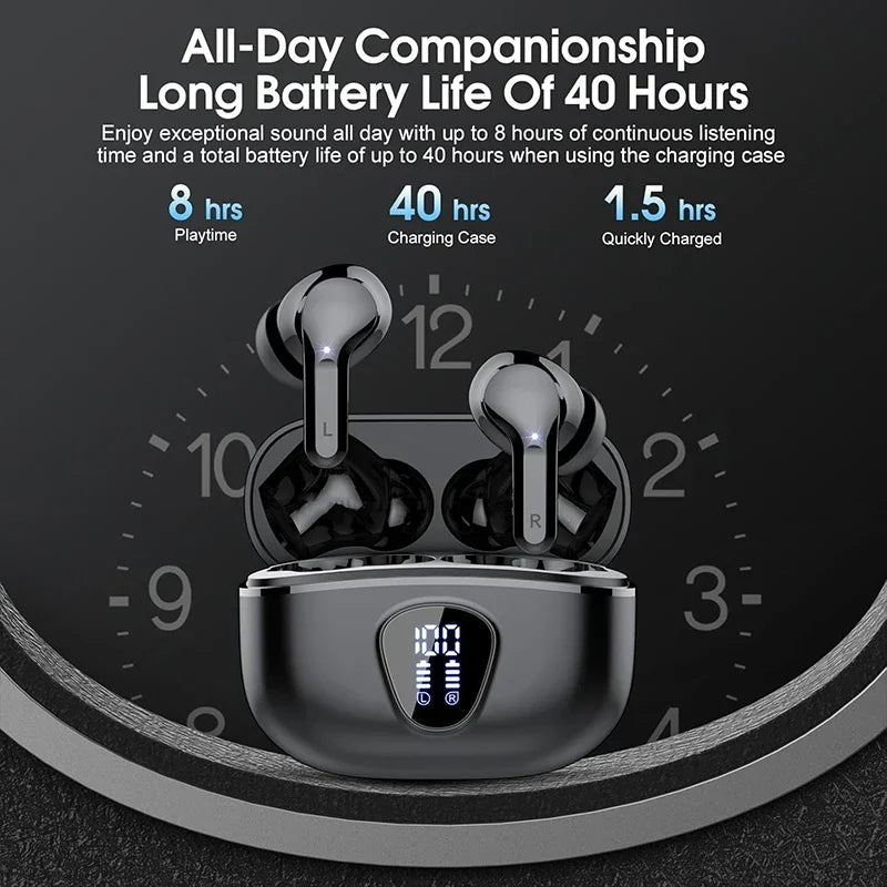 BT5.4 HiFi ENC Wireless Earbuds Waterproof