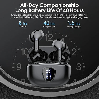 BT5.4 HiFi ENC Wireless Earbuds Waterproof