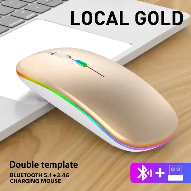 Rechargeable RGB Bluetooth Wireless Silent Mouse