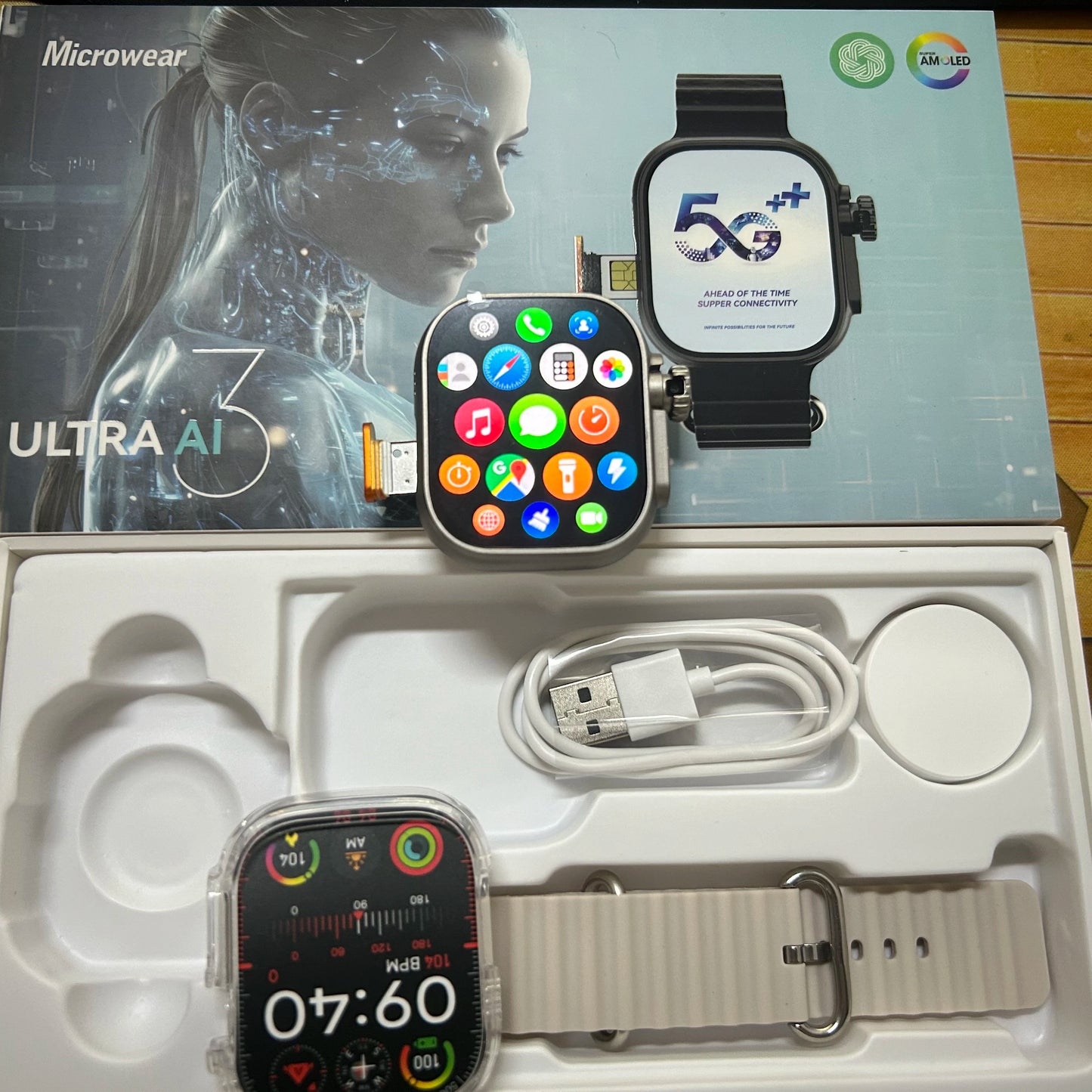 Microwear Ultra AI3 5G Smartwatch AMOLED