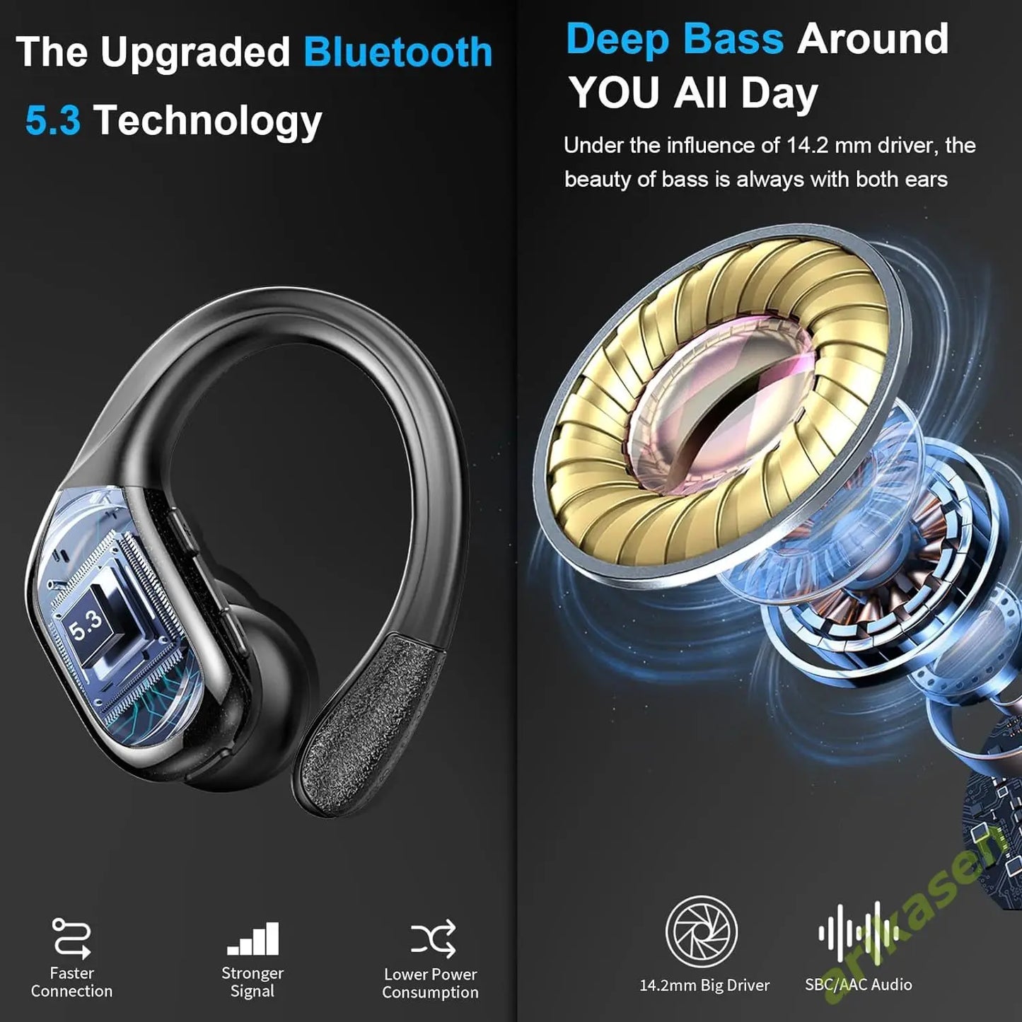75-Hour Bluetooth 5.3 ENC Earphones