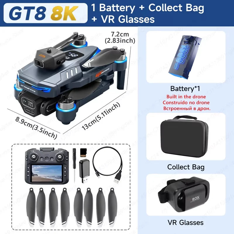 GT8 8K Foldable GPS Camera Drone