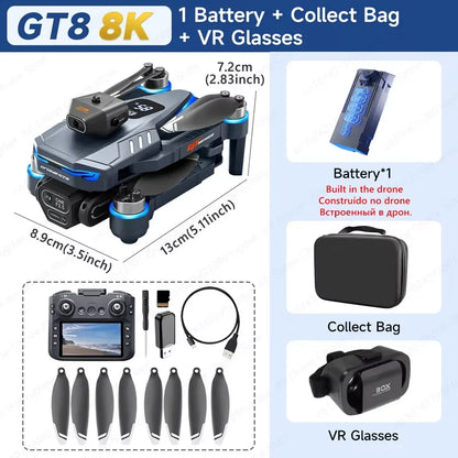 GT8 8K Foldable GPS Camera Drone