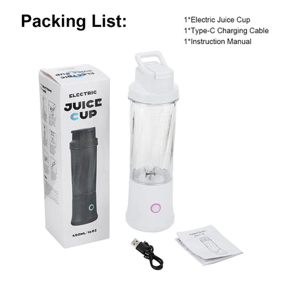 Portable Six-Blade USB Juicer Blender Set