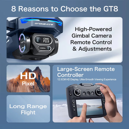 GT8 8K Foldable GPS Camera Drone