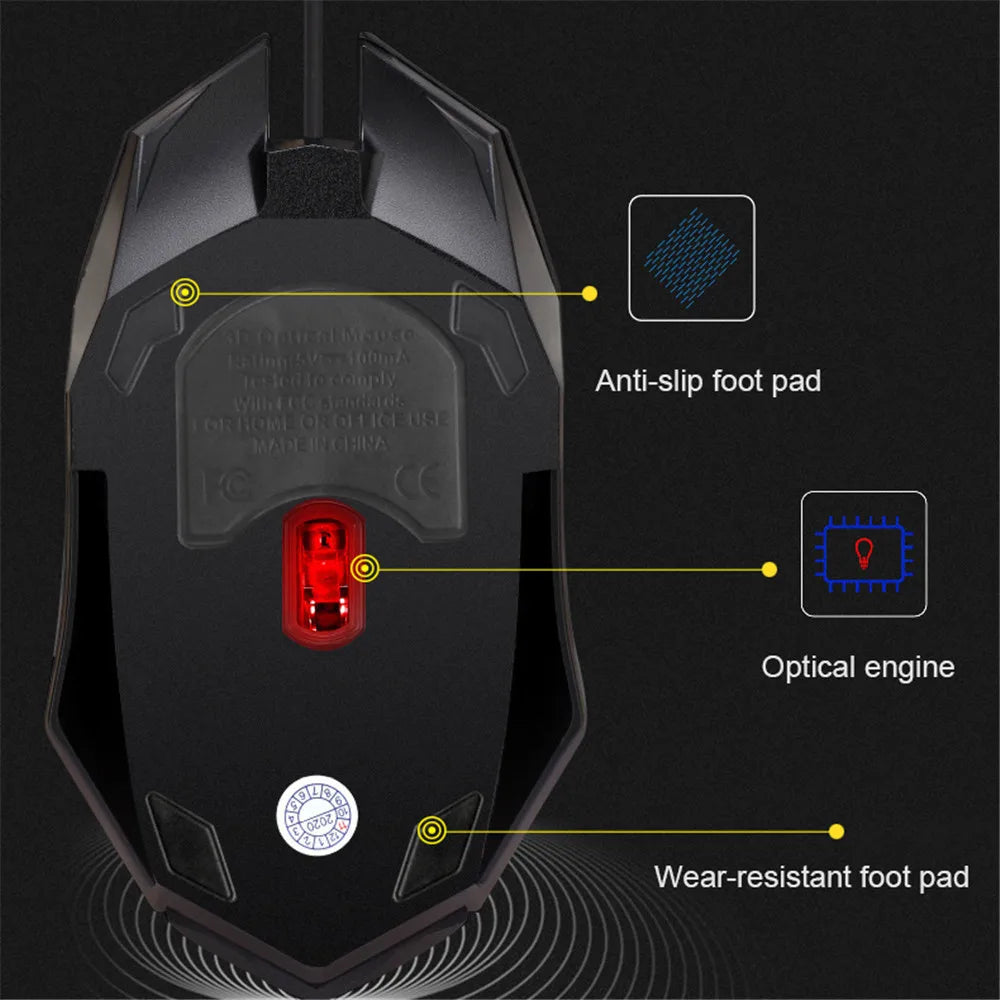 USB Wired LED E-Sports Gaming Mouse