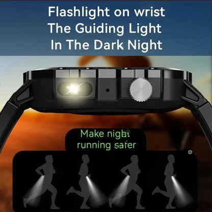 Outdoor Bluetooth Smartwatch with LED Flashlight