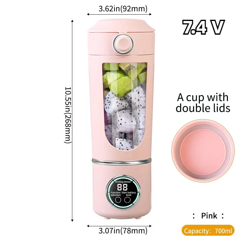 700ML Portable 12-Blade Juice Blender Bottle