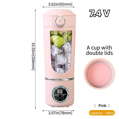 700ML Portable 12-Blade Juice Blender Bottle